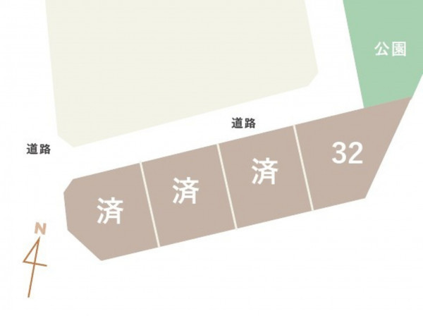 嘉島東ニュータウン第5期　4区画の区画図画像