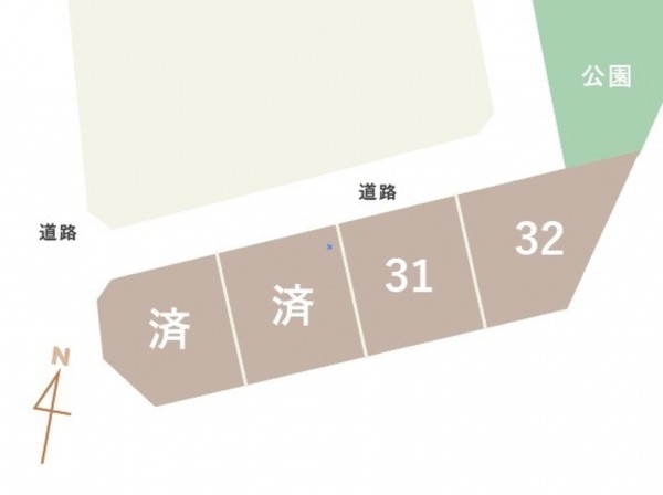 嘉島東ニュータウン第5期　4区画の区画図画像