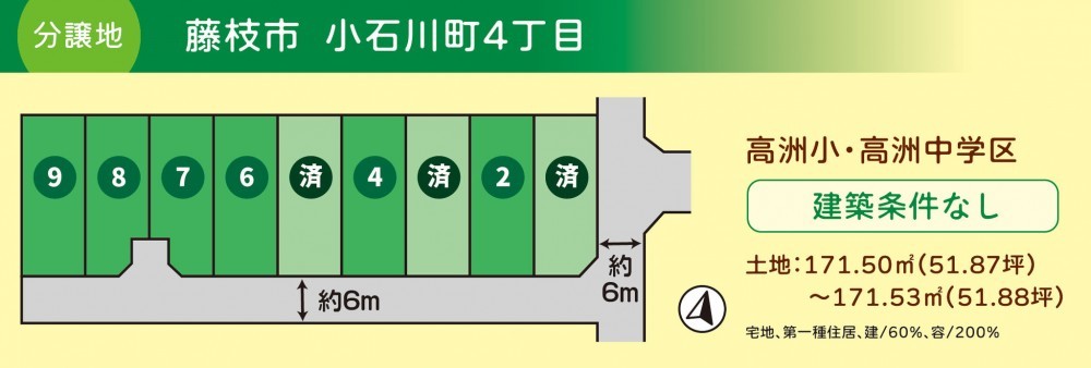 藤枝市小石川町分譲地"