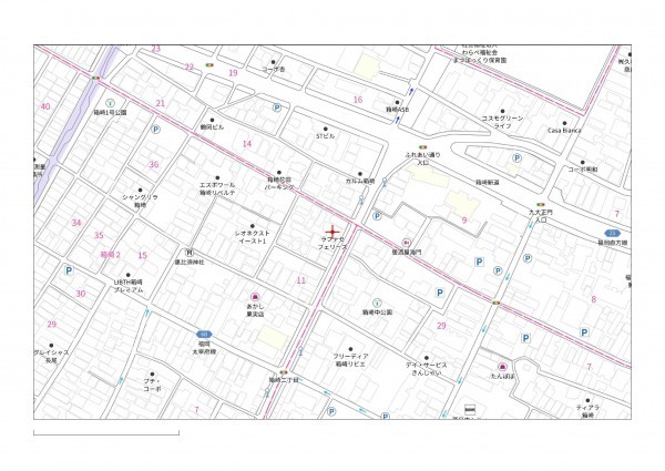 福岡市東区箱崎、マンションの地図画像です
