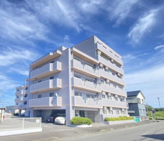静岡市駿河区桃園町、マンションの外観画像です