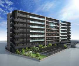 鹿児島市武岡、マンションの完成予想図（外観）画像です