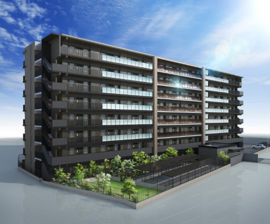 鹿児島市武岡、マンションの完成予想図（外観）画像です