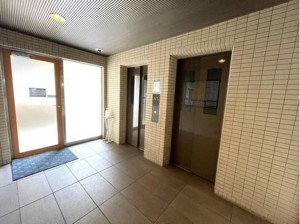 岡山市北区上中野、マンションのエントランス画像です