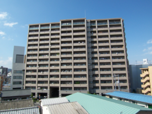 岡山市北区大供、マンションの外観画像です