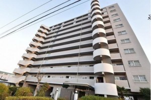 岡山市北区矢坂東町、マンションの外観画像です