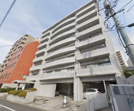 岡山市北区清輝橋、マンションの外観画像です