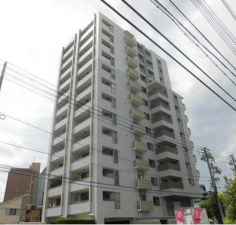 岡山市北区鹿田本町、マンションの外観画像です
