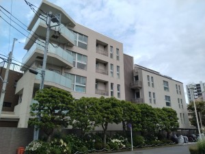藤沢市片瀬、マンションの外観画像です