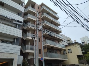 藤沢市鵠沼花沢町、マンションの外観画像です