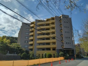 藤沢市城南、マンションの外観画像です