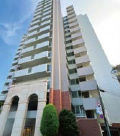 渋谷区富ヶ谷、マンションの外観画像です