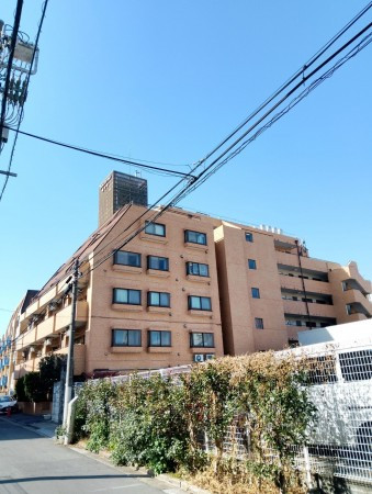 渋谷区幡ヶ谷、マンションの外観画像です