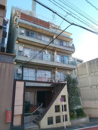 目黒区下目黒、マンションの外観画像です