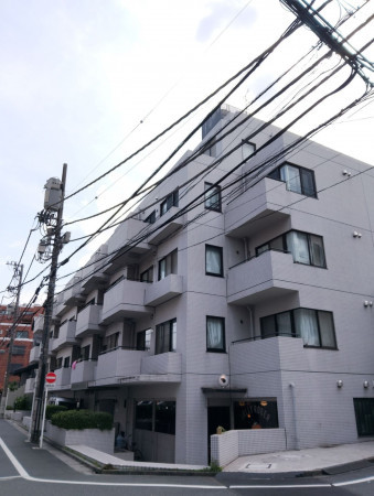 渋谷区恵比寿西、マンションの外観画像です