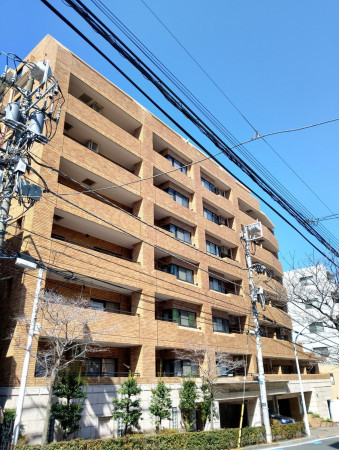 渋谷区恵比寿、マンションの外観画像です