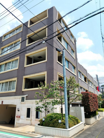 目黒区目黒、マンションの外観画像です