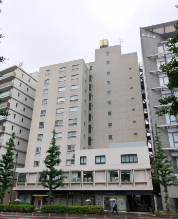 渋谷区恵比寿南、マンションの外観画像です