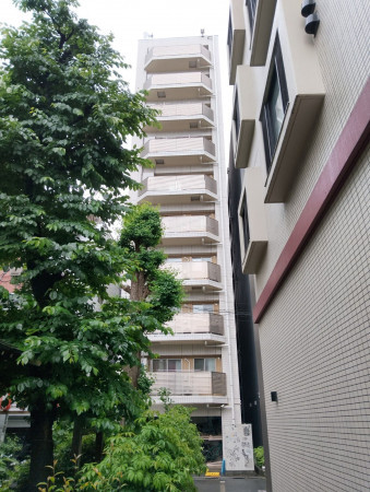 目黒区上目黒、マンションの外観画像です