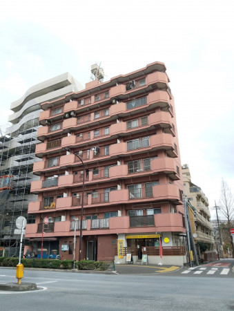 目黒区中目黒、マンションの外観画像です