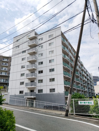 渋谷区恵比寿西、マンションの外観画像です