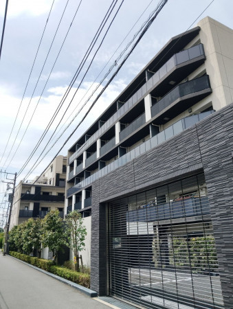 渋谷区幡ヶ谷、マンションの外観画像です