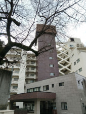 目黒区中目黒、マンションの外観画像です