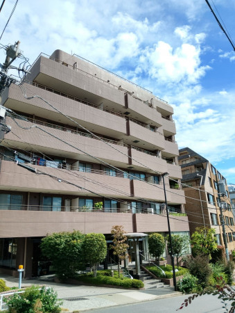 渋谷区恵比寿西、マンションの外観画像です