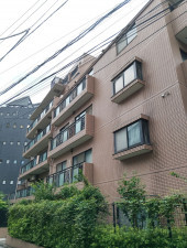 目黒区下目黒、マンションの外観画像です