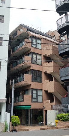 目黒区下目黒、マンションの外観画像です