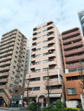 渋谷区恵比寿西、マンションの外観画像です
