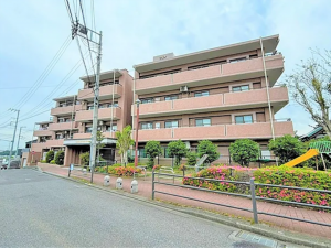相模原市南区鵜野森、マンションの外観画像です