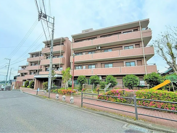 相模原市南区鵜野森、マンションの外観画像です