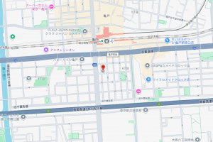 江東区亀戸、マンションの地図画像です