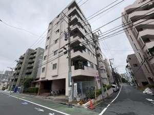 江東区亀戸、マンションの外観画像です