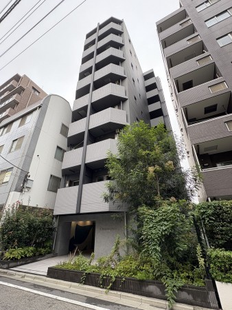 江東区亀戸、マンションの外観画像です