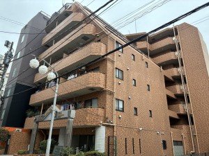 江東区亀戸、マンションの外観画像です