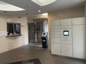 江東区亀戸、マンションのエントランス画像です