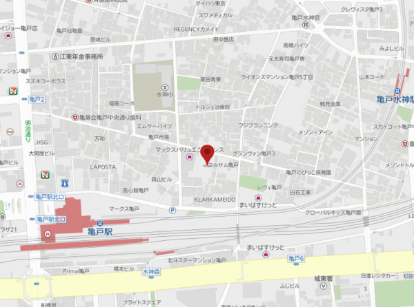 江東区亀戸、マンションの地図画像です