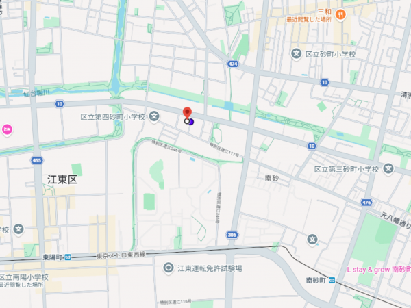 江東区南砂、マンションの地図画像です