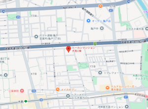 江東区大島、マンションの地図画像です