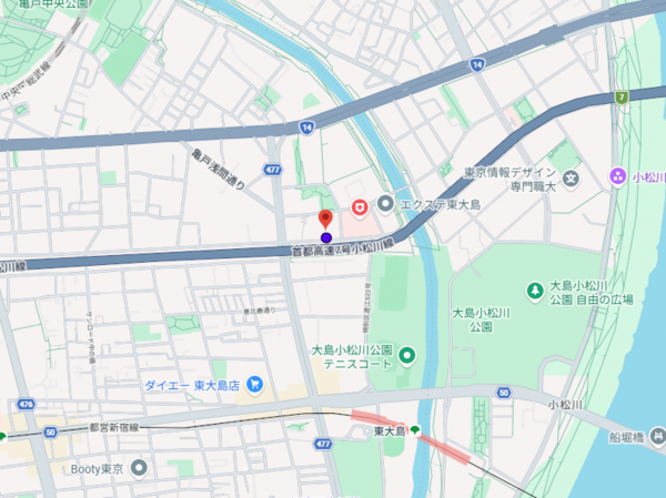 江東区亀戸、マンションの地図画像です