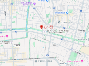 江東区南砂、マンションの地図画像です