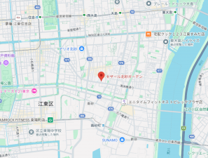 江東区北砂、マンションの地図画像です