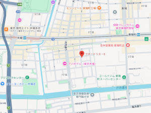 江東区東陽、マンションの地図画像です