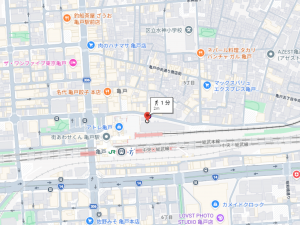 江東区亀戸、マンションの地図画像です