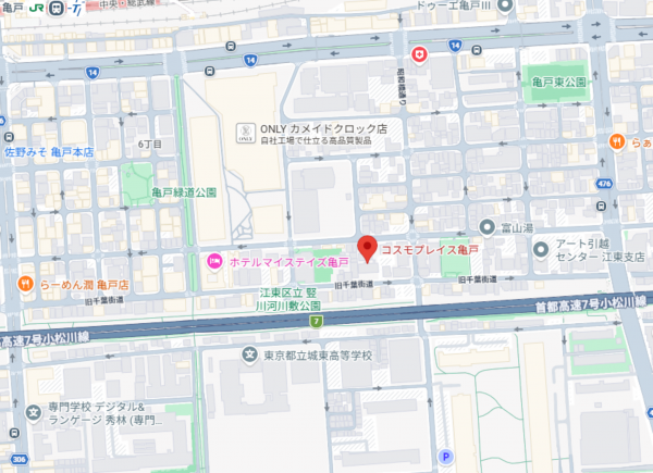 江東区亀戸、マンションの地図画像です