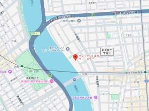 江東区新大橋、マンションの地図画像です