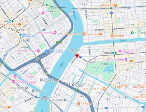 江東区清澄、マンションの地図画像です