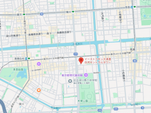 江東区白河、マンションの地図画像です